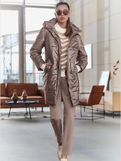 Manteau matelassé aspect métallisé tendance