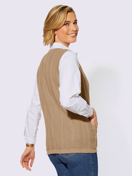Gilet en tricot coton recyclé