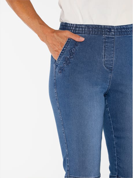 Corsaire en jean qualité coton extensible indéformable