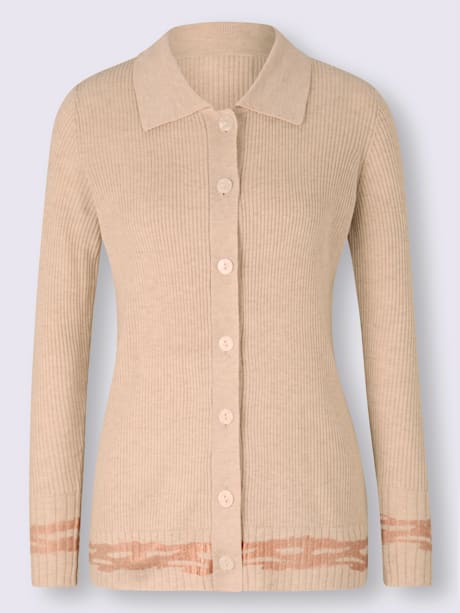 Veste en tricot imprimé feuille brillant