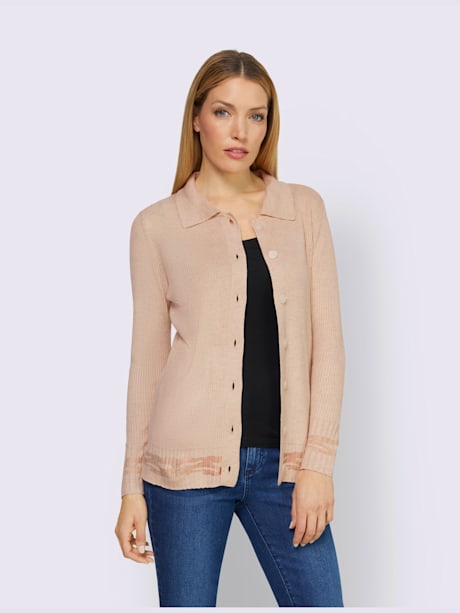 Veste en tricot imprimé feuille brillant