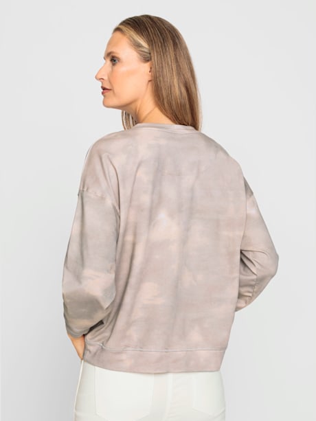 Sweat-shirt joli aspect batik