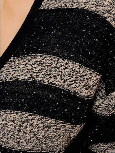 Cardigan motif à rayures mode