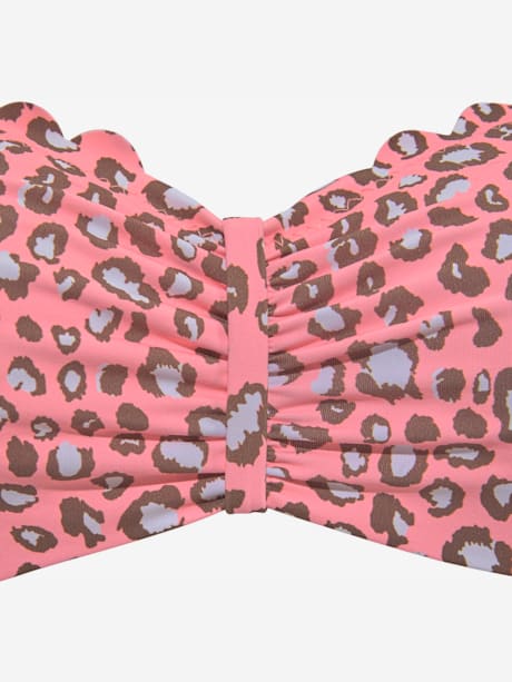 Haut de bikini bandeau à armatures imprimé animal coloré