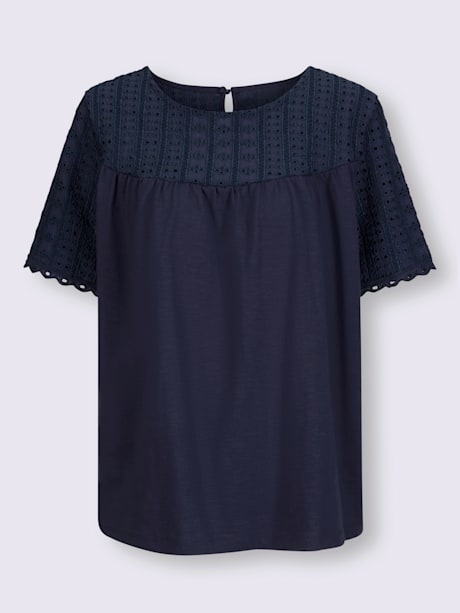 T-shirt jolie dentelle sur l'encolure