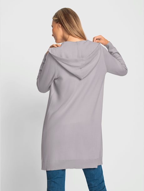 Veste en tricot imprimé transfert couleur argenté