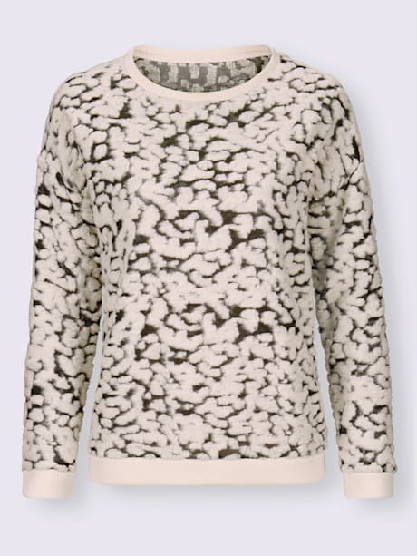 Pull manches et ourlet à bords-côtes extensibles