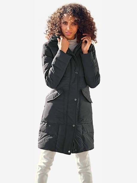 Manteau en duvet pour l'extérieur, en cas de vent et d'intempéries, silhouette féminine