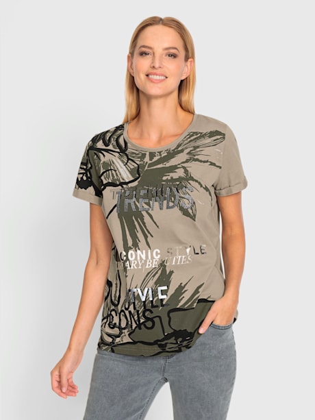 T-shirt imprimé motifs floraux