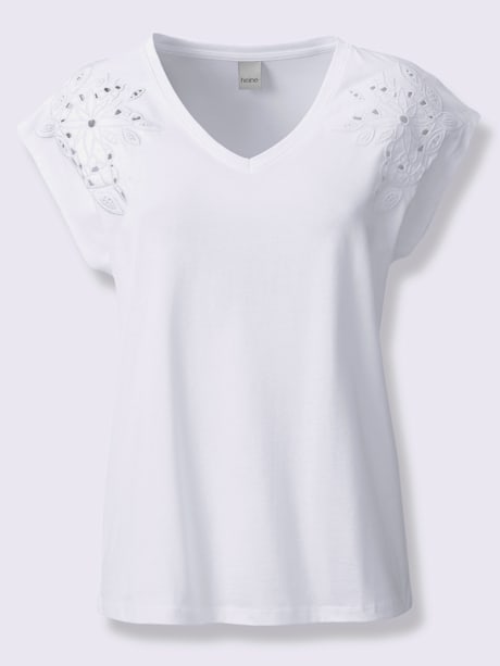 T-shirt superbe broderie florale