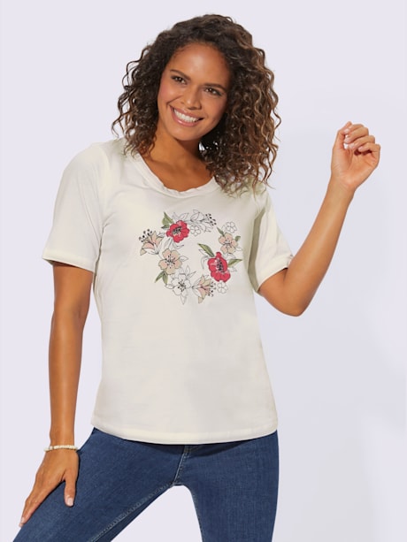 T-shirt joli motif floral