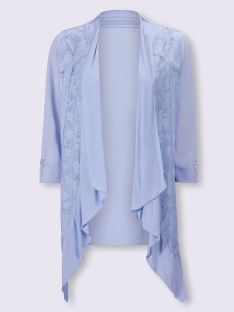 Veste légère avec différents motifs de dentelle