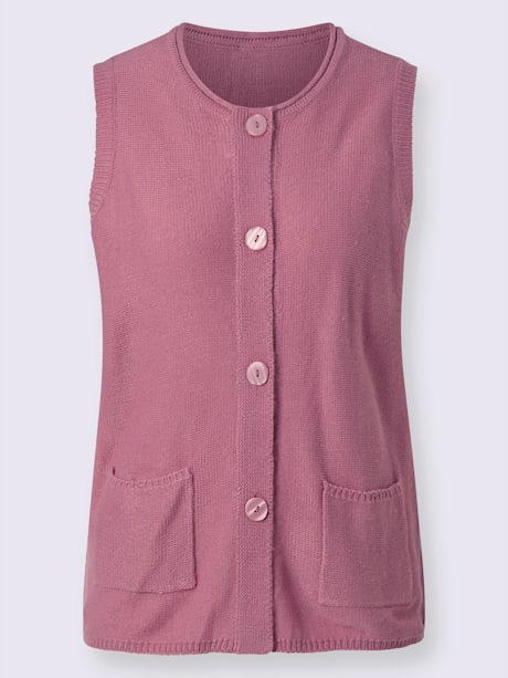 Gilet en tricot mailles à l'envers tendance