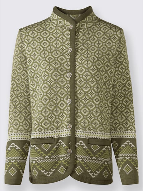 Veste en tricot 30% laine vierge (mérinos)