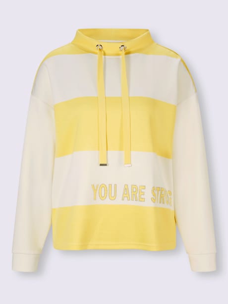 Sweat-shirt large col montant avec coulisse