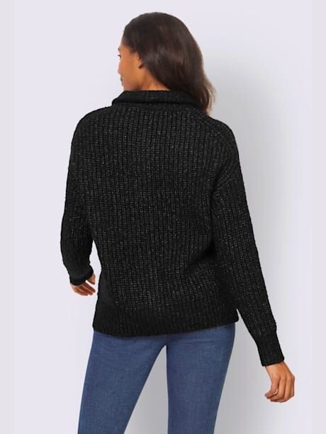Veste en tricot 2 types de cols : col montant ou à revers