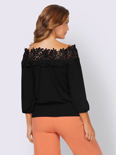 T-shirt en dentelle élasthanne