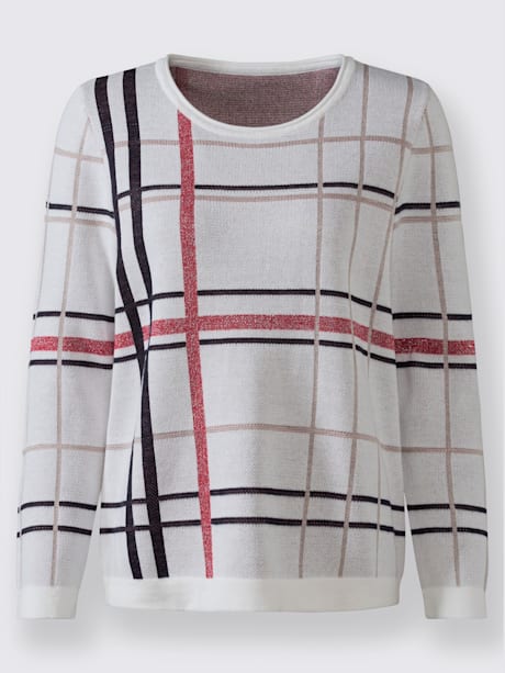 Pull fil argenté brillant couleur argenté