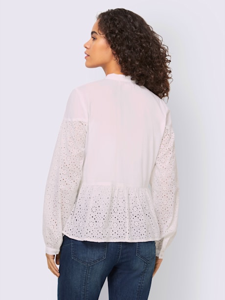 Chemisier en dentelle superbe broderie ajourée