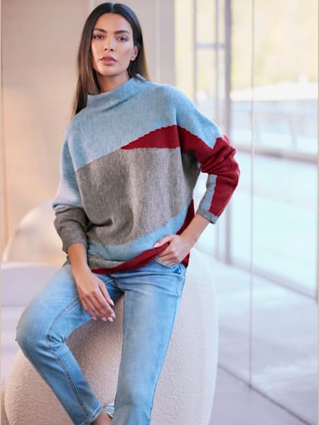 Pull col montant tendance