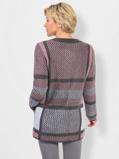 Veste en tricot jacquard superbe tricot jacquard