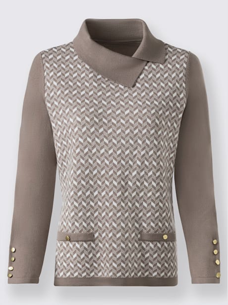 Pull jacquard motif jacquard