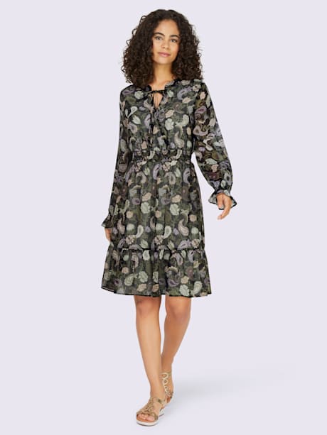 Robe imprimée motif floral fantaisie