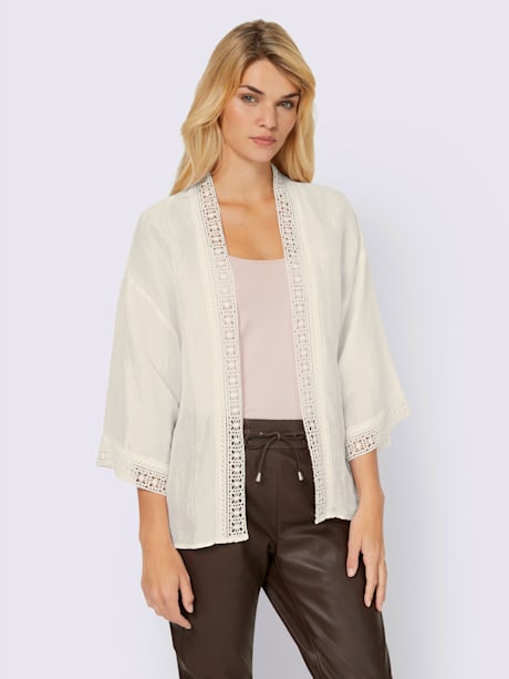 Veste chemisier coupe ouverte affinante