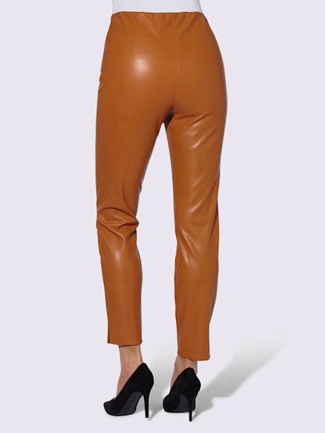 Pantalon en synthétique imitation cuir souple
