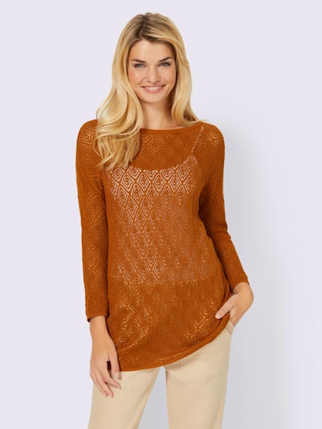 Pull motif ajouré léger