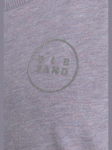 T-shirt encolure ronde avec bords côtes