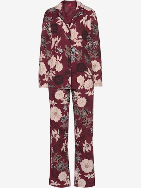 Pyjama au motif floral botanique