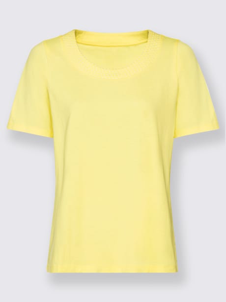 T-shirt à manches courtes mélange de fibres naturelles de qualité