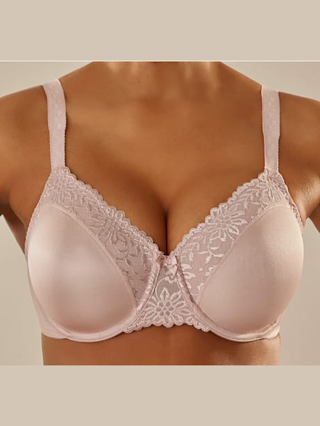 Soutien-gorge minimiseur soutien-gorge à armatures féminin avec dentelle florale