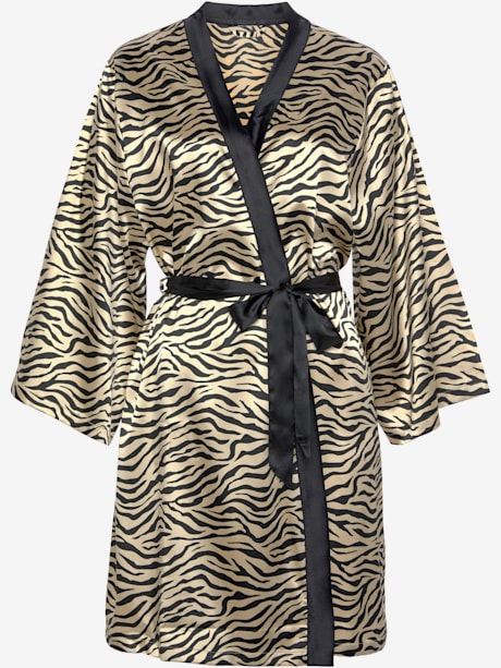 Kimono élégant à imprimé animal