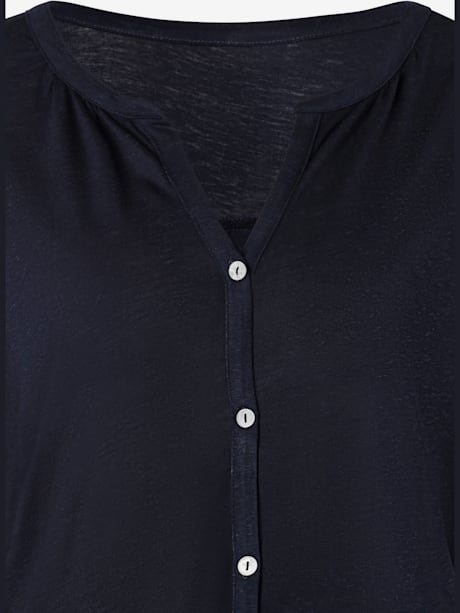 T-shirt à manches 3/4 encolure avec jolies fronces