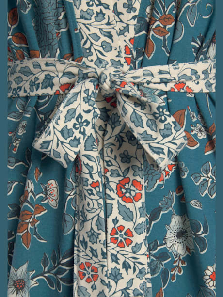 Kimono  peignoir fantaisie avec imprimé floral