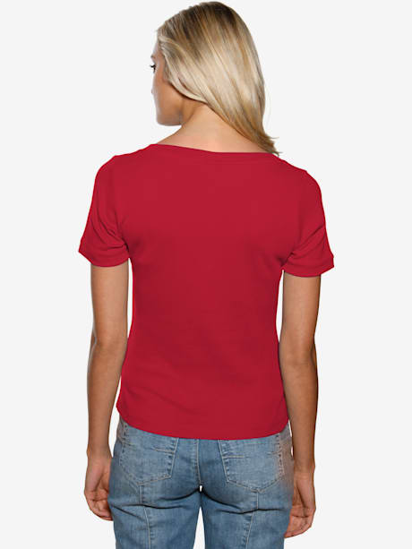 T-shirt à encolure carrée grande encolure carrée