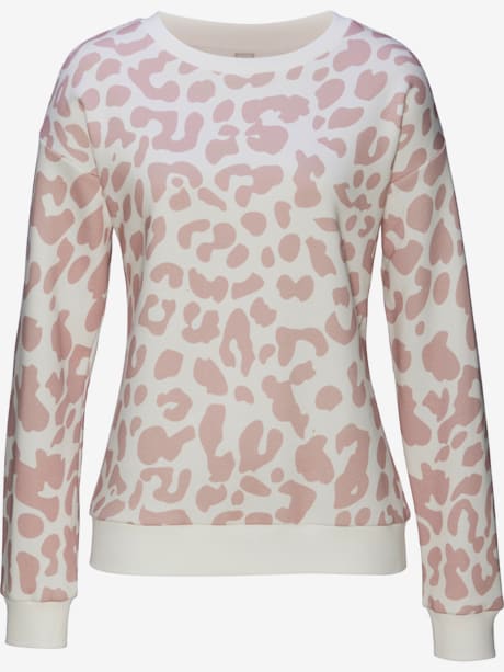 Sweatshirt d'intérieur avec imprimé léopard