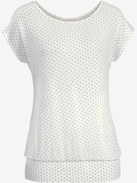 T-shirt long t-shirt lascana avec joli imprimé à pois