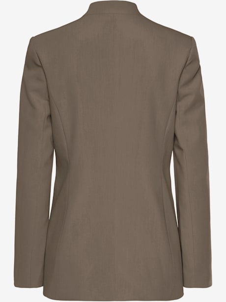 Blazer long tendance sans revers