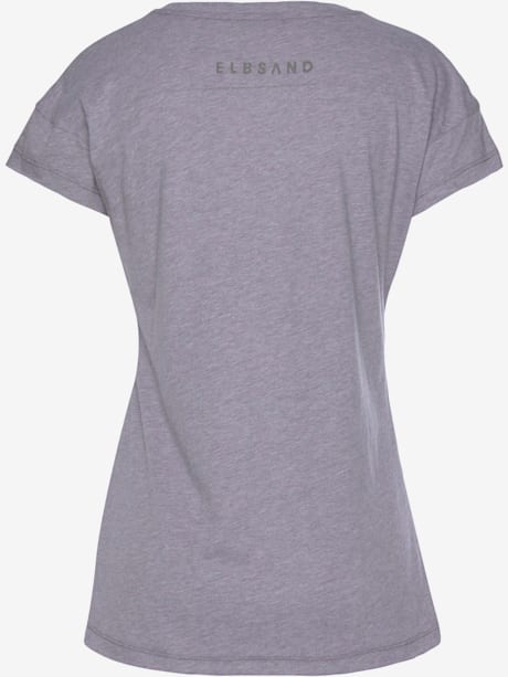 T-shirt encolure ronde avec bords côtes