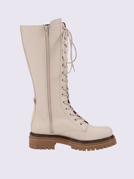 Bottes à lacets cuir nappa de vache