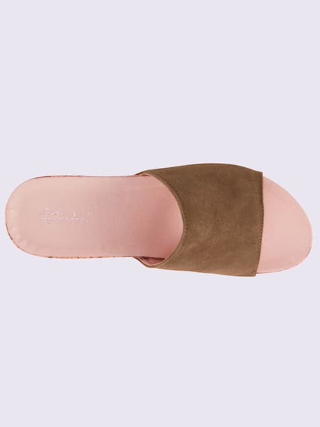 Mules cuir velours de chèvre