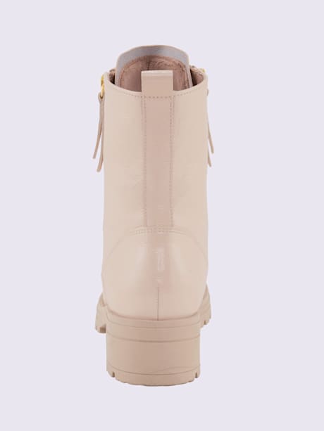 Bottines à lacets cuir de vache verni