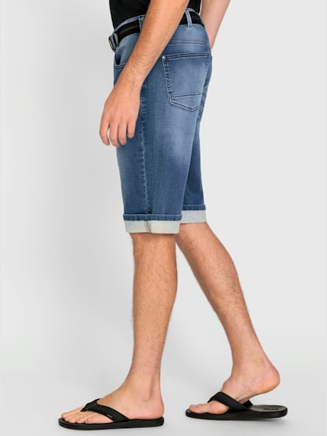 Bermuda en jean coupe 5 poches