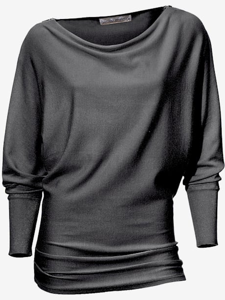 Pull chauve-souris pull tendance avec glissières aux épaules
