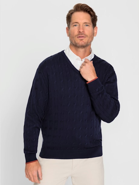 Pull en tricot motif tricoté délicat