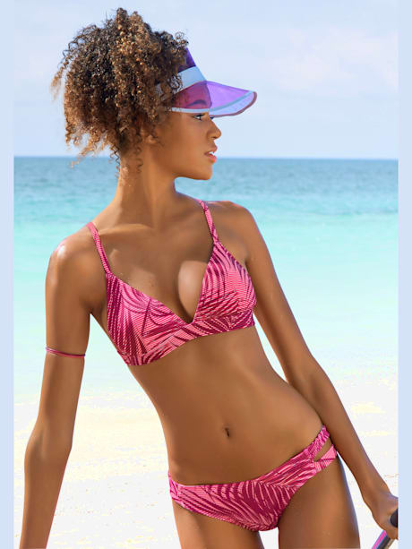 Haut de bikini triangle imprimé palmiers tendance