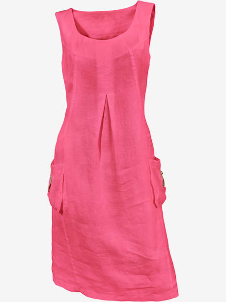 Robe en lin coupe évasée tendance